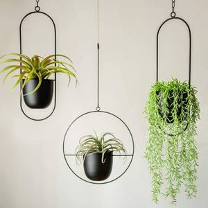 Maceta colgante de hierro con forma ovalada de diseño de lujo de la mejor calidad, Soporte de alambre de cadena, decoración de pared del hogar para plantar para jardín - Product Image 6