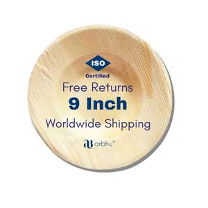 Vajilla de hoja de palma ecológica de alta calidad, cuencos desechables biodegradables compostables para fiestas - Product Image 1