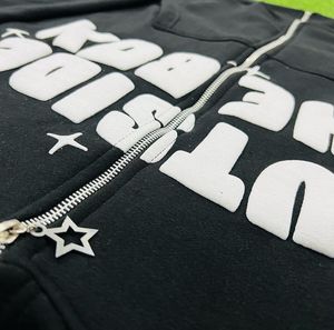 2025 OEM fabricante personalizado sudaderas con capucha para hombre ropa de calle serigrafiada puff Logo Sudadera con capucha cremallera completa sudaderas con capucha - Product Image 5