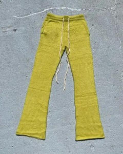 กางเกงสเวตเตอร์ผ้าขนโมแฮร์แบบลำลองทรงตรงมีเชือกผูกด้านหน้าพิมพ์ลายน้ำหนักเบา - Product Image 2