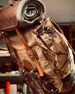 Leather Canvas Luxury <b>Backpack</b> Durable Vintage Travel School <b>Laptop</b> Large Capacity Lightweight OEM LCBP-0031 - Product Image 3
