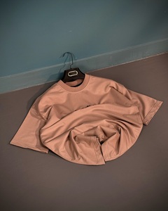 เสื้อยืดผ้าคอตตอน Pima สำหรับผู้ชายพิมพ์ลาย100% 230 GSM ไหล่ตกไซส์ใหญ่พิเศษออกแบบได้ตามต้องการ - Product Image 5