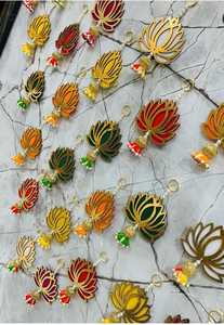 Elegante Lotus colgante de pared telón de fondo de boda inauguración de la casa y decoración del templo perfecto para fiestas en casa Henna decoraciones nocturnas - Product Image 5