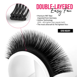CharmLash Camellia Easy fan extensiones de pestañas de Cachemira de doble capa Easy fan pestañas Easy fan extensiones de pestañas de etiqueta privada - Product Image 2