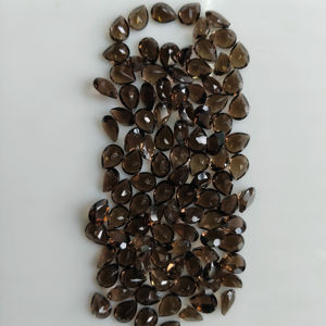 Quartz fumé naturel 8x5MM, coupe poire, pierre précieuse en vrac de qualité supérieure pour la fabrication de bijoux - Product Image 3