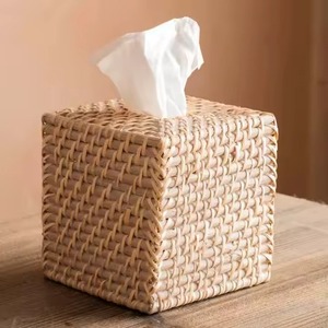 Luxury Wooden <b>Tissue</b> Box Holder with Carved Floral Design Decorative Napkin Dispenser <b>for</b> Home Office & Hotel Table Decor - Product Image 4