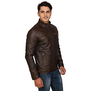 Veste d'hiver chaude en cuir d'agneau de haute qualité Veste en cuir de luxe pour hommes avec doublure chaude en fourrure Veste intérieure pour hommes - Product Image 3
