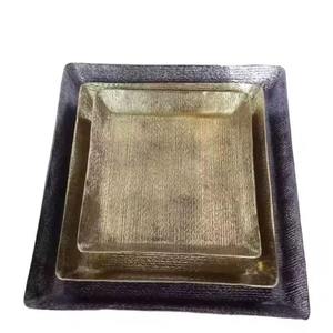 Plateau de service en laiton personnalisé Vintage de haute qualité artisanat traditionnel en métal de luxe pour manger des fournitures d'hôtel de restaurant - Product Image 1