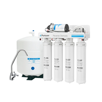 Sistema de Ósmosis Inversa Puricom para Agua Potable Doméstica, Eléctrico, Bajo Fregadero, Filtración de 4 Etapas, 100 GPD, 1 Año de Garantía, 110/220V
