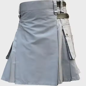 Vente en gros Kilt utilitaire professionnel pour hommes 8 Yards Scottish Highland Tartan Kilts en cuir réglables - Product Image 1