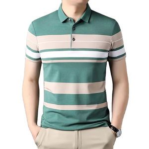 Camiseta Polo de color sólido para hombre de calidad superior con logotipo personalizado cómodo transpirable aceptar servicio OEM - Product Image 3