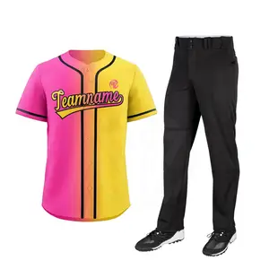 Color Contrast Best Selling Baseball Uniform Professional Manufacture Team Wear Baseball Uniform