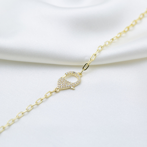 Pulsera de plata de ley 925 con Colgante de Piedra de circón, brazalete redondo con diseño de esposas a la moda - Product Image 6