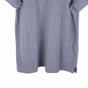 Men's <b>Classic</b> Grey Solid Knitted Sporty Style Cotton Blend Quick Dry Short Sleeve for Shirt Top - Product Image 4