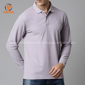 Camisa con logotipo personalizado para hombre, polos de golf para hombre, polos lisos de manga larga, polos informales transpirables cómodos, servicio OEM - Product Image 4