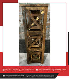 Sustainable Home <b>Furniture</b> Eco-Friendly Reclaimed Wood Open Rack Cabinet for Home Office Living Room Bedroom with Storage Design - Product Image 4