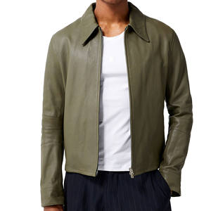 แจ็กเก็ตขี่จักรยานมีซิปสำหรับผู้ชาย100% หนัง PU ดีไซน์แฟชั่นคุณภาพสูงสินค้าใหม่ - Product Image 1