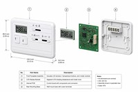 Thermostat mural non programmable à 3 vitesses pour ventilo-convecteur industriel, 220V & 24V, en PC+ABS ignifuge, pour CVC hospitalier