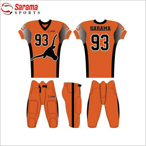 Sublimación universitaria personalizada Aparejos para adultos Sarga Camisetas para jóvenes Kits Disfraces Práctica y pantalones Conjunto Uniforme de fútbol americano, - Product Image 3