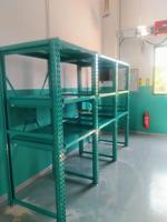 Étagères métalliques industrielles à tiroirs ouvrants 65 % ouvertes, rayonnage en acier à 3 niveaux, capacité 10 000 kg, structure robuste pour rayonnage