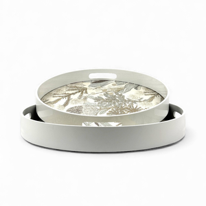 Plateau en laque fait main avec motif de feuille, design naturel pour servir les aliments, utilisation décorative sur table et intérieur de la maison en provenance du Vietnam - Product Image 3