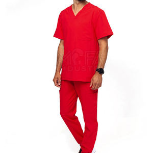 Uniformes de enfermería para hombre con estampado de logotipo personalizado 2025, uniformes de hospital hechos de tela de punto - Product Image 1