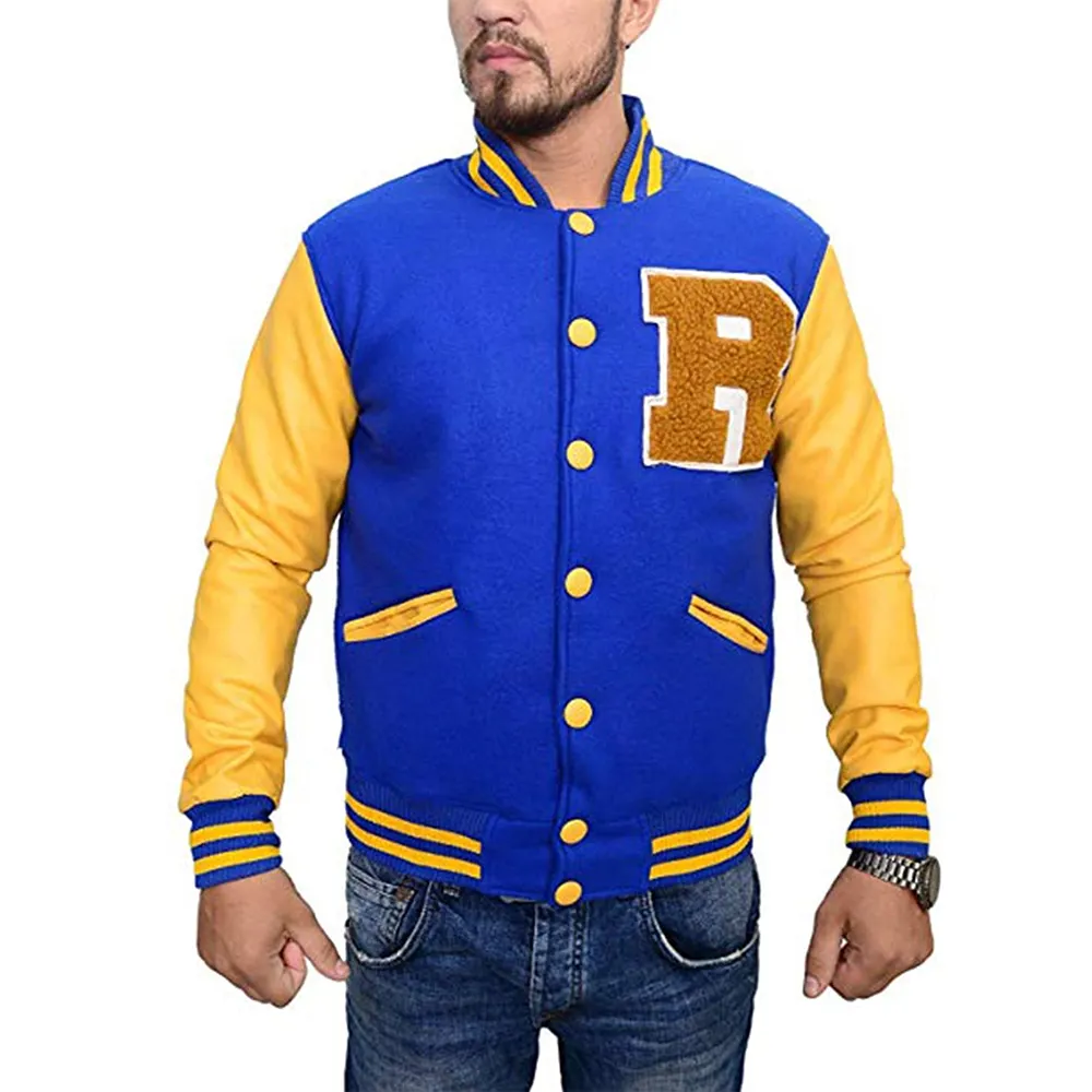 Лучшая цена, лучшая мужская университетская куртка | Двухцветная мужская университетская куртка с вышивкой на заказ