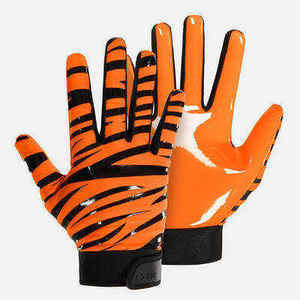 Gants de football américain de style imprimé, nouvelle conception, paume collante, poignet couvert, pour adultes, avec logo personnalisé - Product Image 6