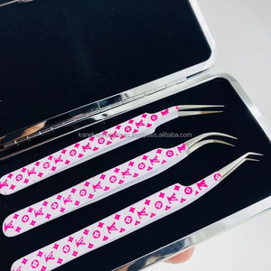 Pinces à cils professionnelles anti-magnétiques en acier inoxydable, prise parfaite pour les extensions de cils, emballage personnalisé avec logo, haute qualité - Product Image 4