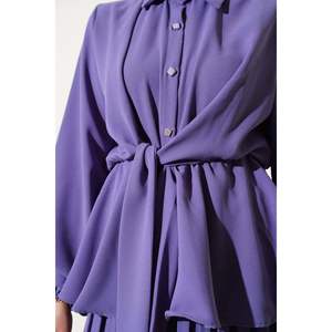 Conjunto 2 Piezas Cintura Elástica Atado Lila - Product Image 3