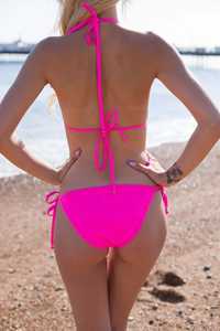 Robe de plage sexy à perles et paillettes personnalisées Décoration en strass Nouveau design Ensemble de bikini prêt à porter pour sortie à la plage Logo à l'avant - Product Image 2