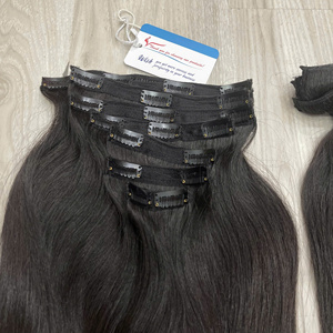 clip in <b>hair</b> extensions natural <b>color</b> combo available wholesale pieces with High Quality 100% Vietnamese Human <b>Hair</b> Extensions - Product Image 5