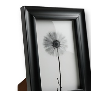 Marcos DE FOTOS modernos de arte europeo, base de marco de fotos de Color negro MDF de madera maciza con vidrio acrílico gratis para pantalla de escritorio para el hogar - Product Image 2