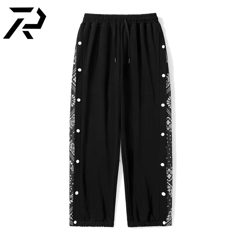 कस्टम streetwear पुरुषों के जॉगर्स ट्रैक पैंट कश प्रिंट sweatpants हैवीवेट drawstring पसीना कपास पैंट