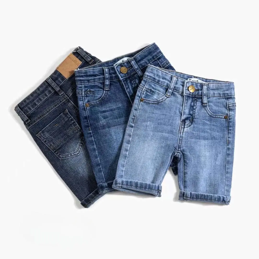 China Leverancier Kleding Voor Kinderen 6 -9 Jaar Jongens Jeans Losse Fit Stretch Gescheurde Denim Shorts Voor Kinderen Jongens