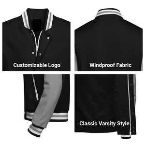 เสื้อแจ็กเก็ตทีมโรงเรียนผ้ากำมะหยี่สำหรับผู้ชายสไตล์เท่ๆหมวกเบสบอลฤดูหนาวมีตำแหน่งโลโก้ด้านหน้า - Product Image 4