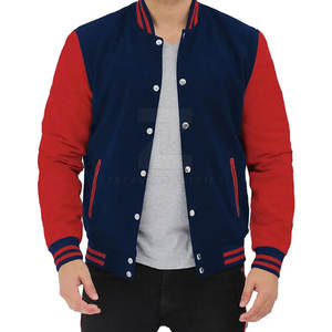 Chaqueta Universitaria para Hombre, 100% Algodón, Forro Suave de Invierno, Cuello Alto, Logotipo Frontal, Ajuste Cómodo para Equipos Escolares y Uso Diario - Product Image 2