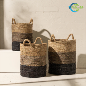 Chic fait à la main vietnamien SEAGRASS panier à linge moderne et pratique organisateur de blanchisserie plusieurs tailles personnalisation de haute qualité - Product Image 6