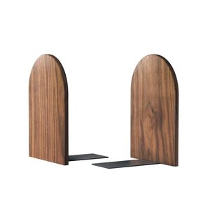 Wholesale Modern Style Wooden Bookends Non-Skid Bookend for Heavy <b>Books</b> for Office or Home Desk <b>Decorative</b> Purpose - Product Image 5
