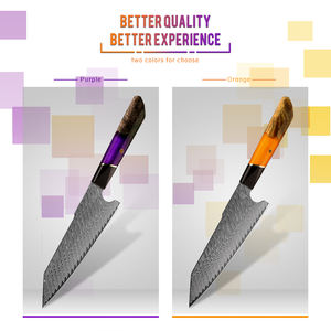 Cuchillo de Chef de Acero de Damasco Hecho a Mano, de Alta Calidad, Servicio OEM/ODM Personalizado al por Mayor, Apto para Lavavajillas, Hoja Ambidiestra para Carne - Product Image 5