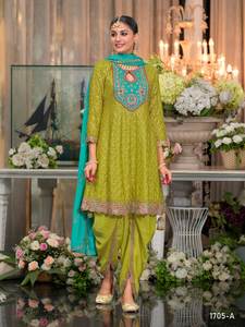 Nuevo Salwar Kameez de Georgette Pesado con Bordado para Mujer - Ropa Casual para Fiesta o Diwali - Product Image 2