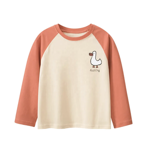 Enfant en bas âge enfants vêtements enfants vêtements pour l'hiver décontracté solide tricoté 100% coton vêtements garçon à manches longues imprimé T-shirts - Product Image 1