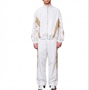 High Quality Custom Men's Solid Autumn Gym Jogger Flare Tracksuit Regular Fit Drawstring Hooded Collar Vintage Heavyweight - Product Image 5