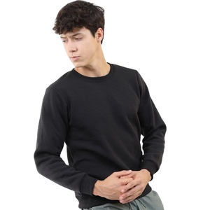 Jersey de corte regular de alta calidad para hombre, sudadera personalizada en blanco con cuello redondo, forro polar transpirable, 340g, patrón sólido, Invierno - Product Image 1