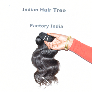 Paquete de cabello humano indio 100% barato, ondulado, de 32 pulgadas, 100g, con doble cutícula alineada a máquina, onda profunda, color negro natural, para mujer - Product Image 2