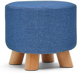 Pure <b>Leather</b> Ottoman <b>Stool</b> with Wooden Legs High Quality for Home Hotel and Farmhouse Decor Use New Arrival High on Sales 2025 - Product Image 2