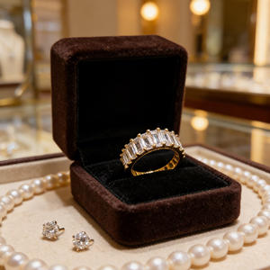 Anillos Cuadrados Geométricos de Acero Inoxidable con Incrustaciones de Cristales de Imitación y Pedrería, Estilo Vintage, Lujosos e Impermeables para Mujer - Product Image 3