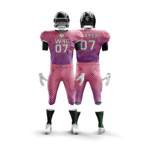 Uniformes de football américain personnalisables 100% polyester respirant antibactérien protection UV séchage rapide taille plus manches courtes - Product Image 3