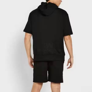 Transpirable superventas hombres Sudadera con capucha pantalones cortos conjunto de alta calidad ropa informal precio razonable hombres sudaderas con capucha conjunto corto para adultos - Product Image 3