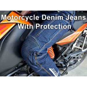 Customized OEM Design Men's Motorbike Denim Jeans Windproof Waterproof Breathable <b>Knee</b> Protection Pads New Style - Product Image 3
